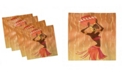Ambesonne African Set of 4 Napkins, 12" x 12"
